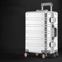 Aluminium-Magnesium suitcase – Oslo-Silver-S (42 L)-State of Style