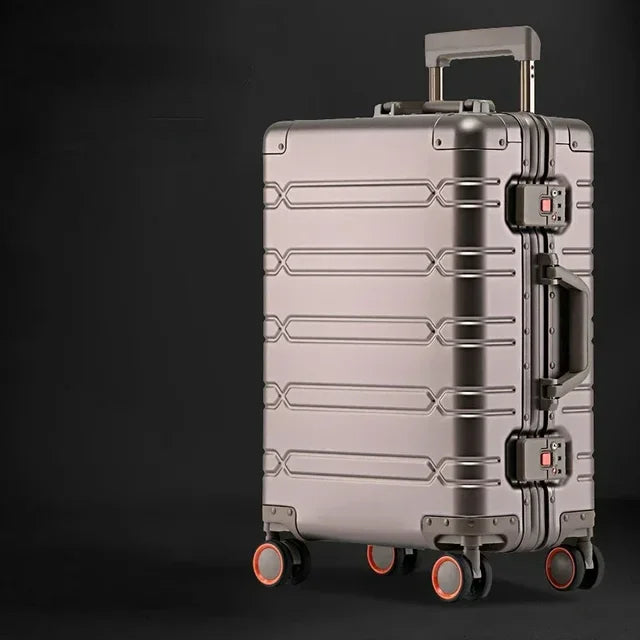 Aluminium-Magnesium suitcase – Oslo-Titanium Gold-S (42 L)-State of Style