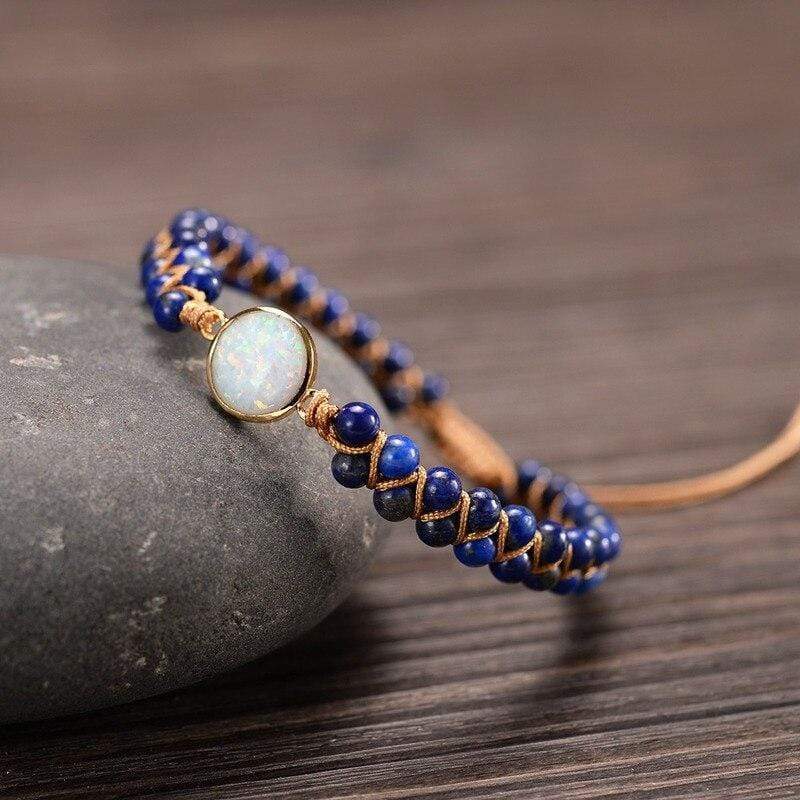 Amethyst Opal Yoga Bracelet - Aurielle-Blue-State of Style