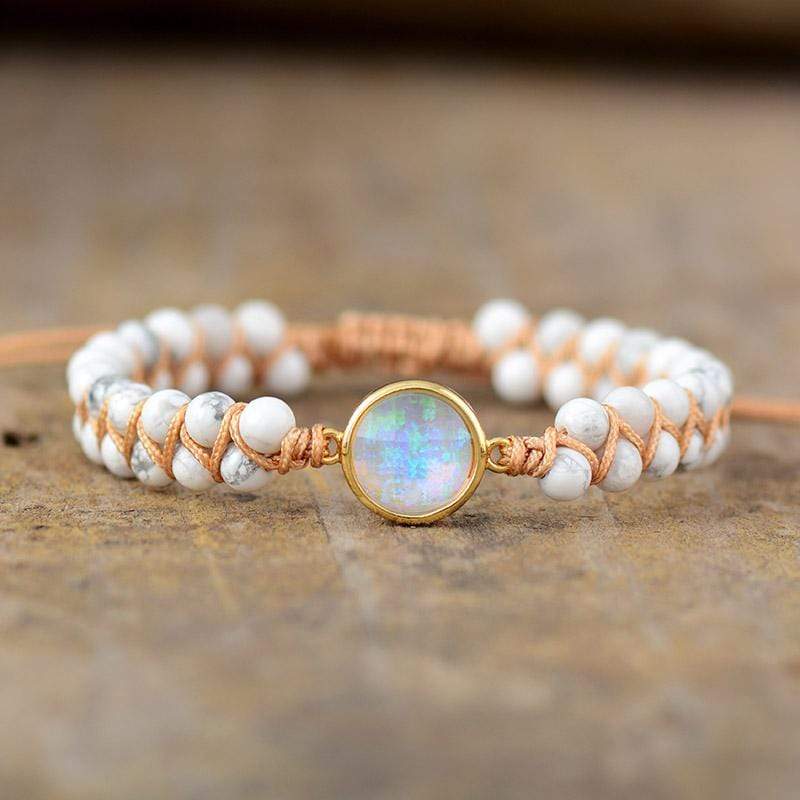 Amethyst Opal Yoga Bracelet - Aurielle-White-State of Style