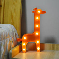 Animal Table Lamp - WildGlow-Giraffe Orange-State of Style