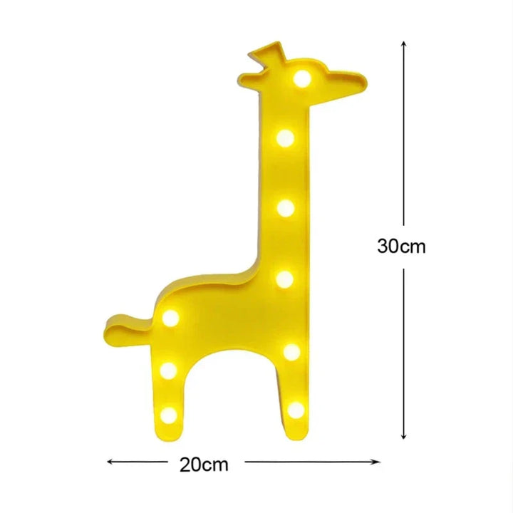 Animal Table Lamp - WildGlow-Giraffe Orange-State of Style