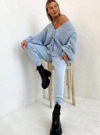 AnneliesSet | Comfortable 2-Piece Set for Women | Vest and Trousers-Beige-State of Style