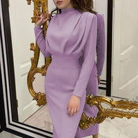 Annemarine Women's Elegant Dress-Purple-S-State of Style