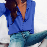 AnnemieksBlouse | Elegant Women’s Blouse-Blue-S-State of Style