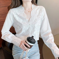 AnnesBlouse | Women's Blouse-White-S-State of Style