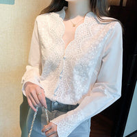 AnnesBlouse | Women's Blouse-White-S-State of Style