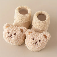 Anti-slip baby socks - Mila | With cute bear design-Beige Beer-S/0-1 Year-State of Style