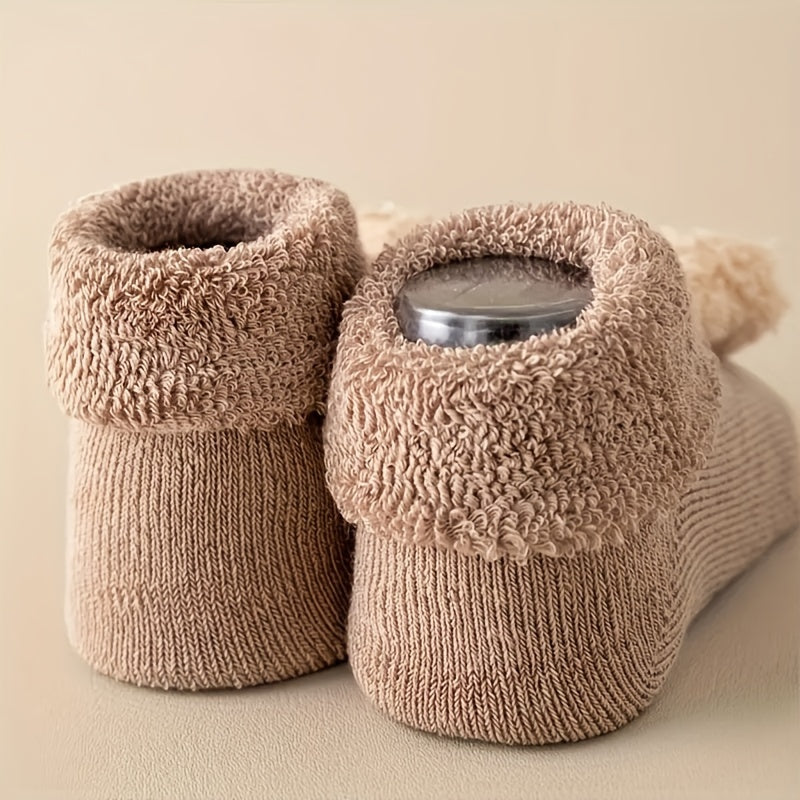 Anti-slip baby socks - Mila | With cute bear design-Beige Beer-S/0-1 Year-State of Style
