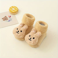 Anti-slip baby socks - Mila | With cute bear design-Beige Beer-S/0-1 Year-State of Style