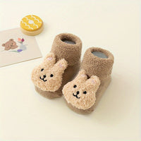 Anti-slip baby socks - Mila | With cute bear design-Beige Beer-S/0-1 Year-State of Style