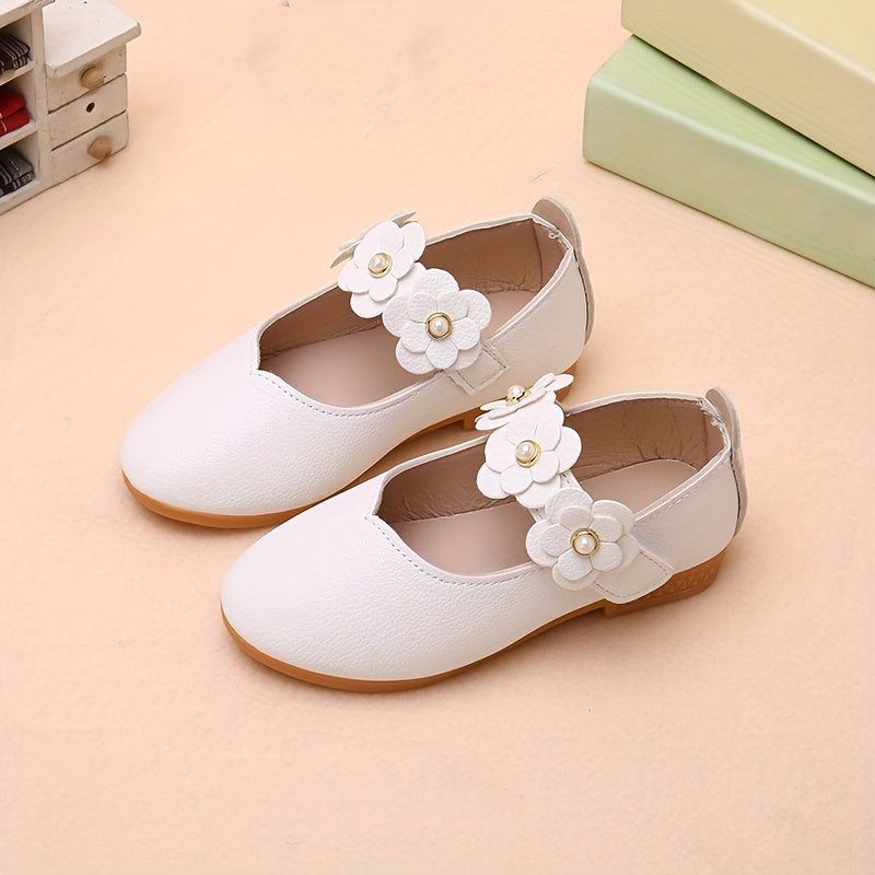 Anti-slip shoes Liv - with Soft Sole for Girls-White-5-State of Style