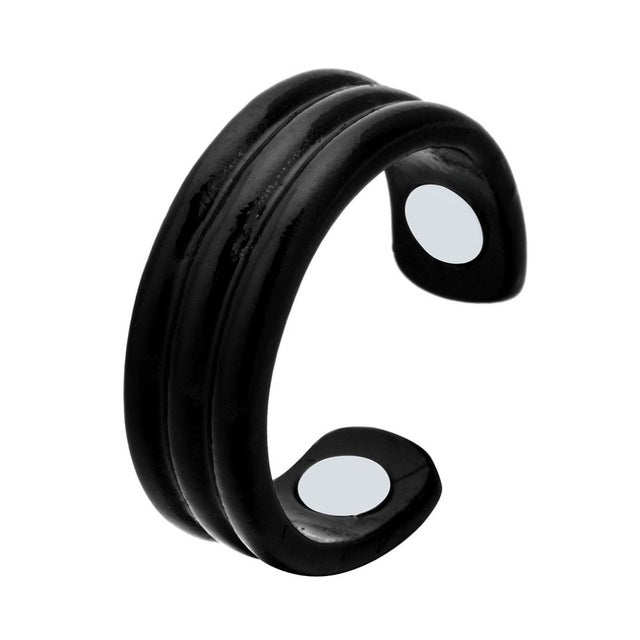 Anti-Snore Ring with Magnetic Therapy – StopSnore-Black-State of Style