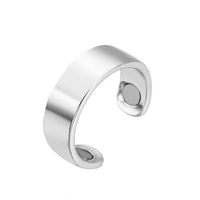 Anti-Snore Ring with Magnetic Therapy – StopSnore-Matte Silver-State of Style