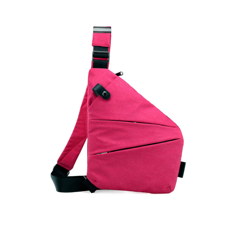 Anti-Theft Shoulder Bag - TravelSafe-Left-handed-Fuchsia-State of Style