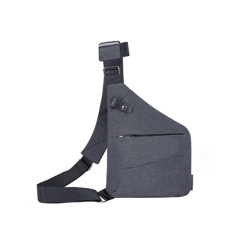 Anti-Theft Shoulder Bag - TravelSafe-Left-handed-Grey-State of Style