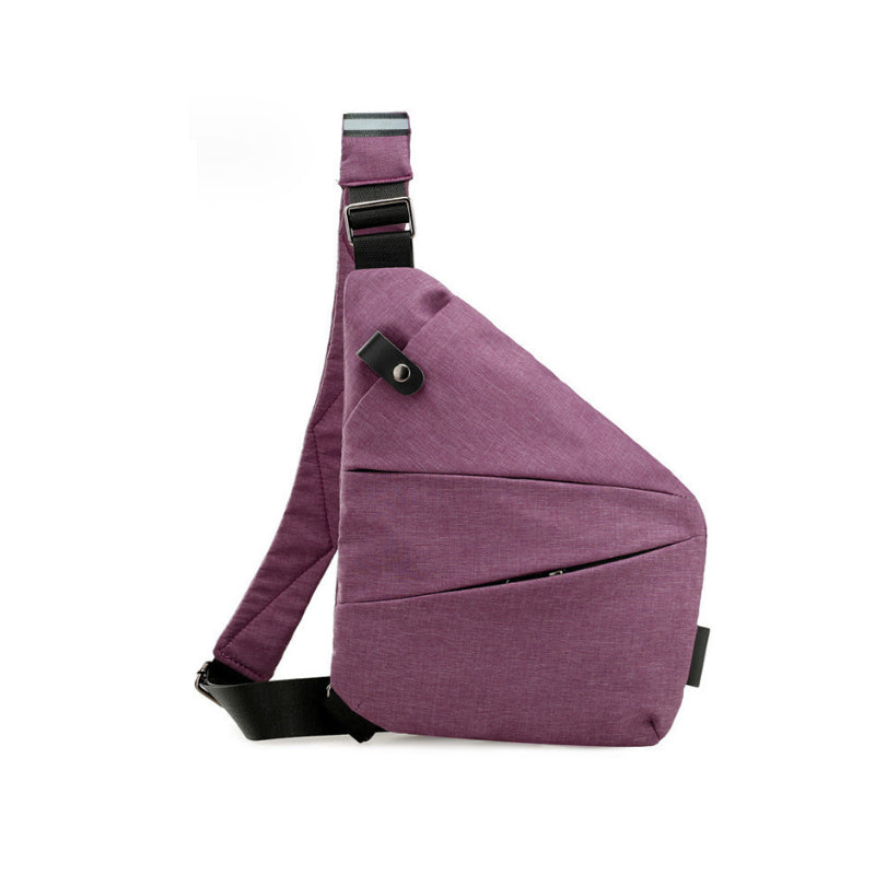 Anti-Theft Shoulder Bag - TravelSafe-Left-handed-Purple-State of Style