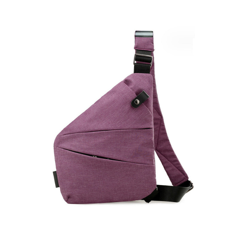 Anti-Theft Shoulder Bag - TravelSafe-Right-handed-Purple-State of Style