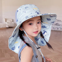 ANTI-UV KIDS SUN HAT WITH WHISTLE - SUMMER BUCKET HAT FOR BOYS AND GIRLS-Olive green-State of Style