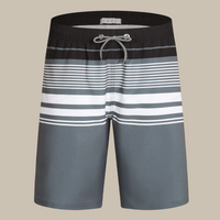 Apollo AquaWave Mid-Length Swim Shorts | Quick-Drying Boardshorts-Grey-M-State of Style