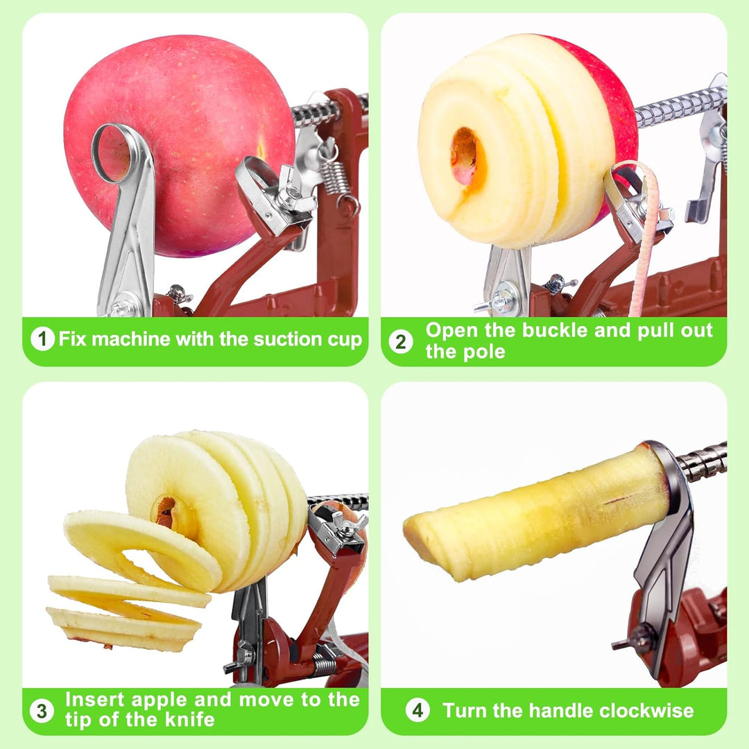 Apple Schiller & Cutter with Suction Cup - CoreSlicer-Red-State of Style