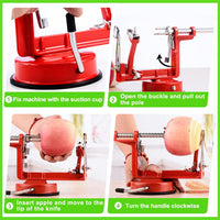 Apple Schiller & Cutter with Suction Cup - CoreSlicer-Red-State of Style