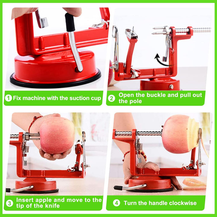 Apple Schiller & Cutter with Suction Cup - CoreSlicer-Red-State of Style