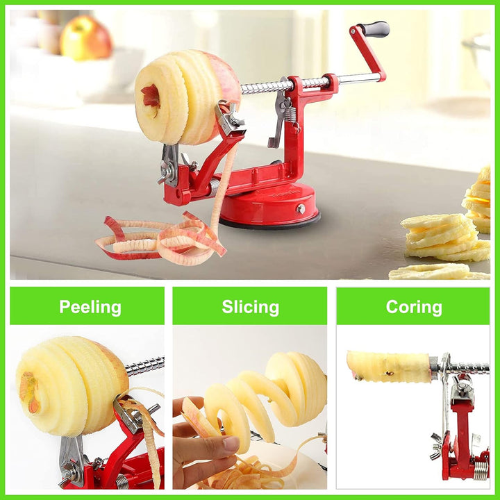 Apple Schiller & Cutter with Suction Cup - CoreSlicer-Red-State of Style