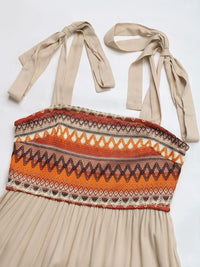 Apricot-coloured airy & stylish spaghetti strap midi dress for summer – Lina-S-State of Style