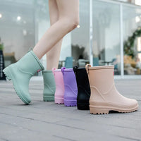 AquaStride 2.0 | Stylish Mid-Calf Waterproof Rain Boots for Women-Purple-5-State of Style