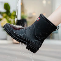 AquaStride 2.0 | Stylish Mid-Calf Waterproof Rain Boots for Women-Purple-5-State of Style