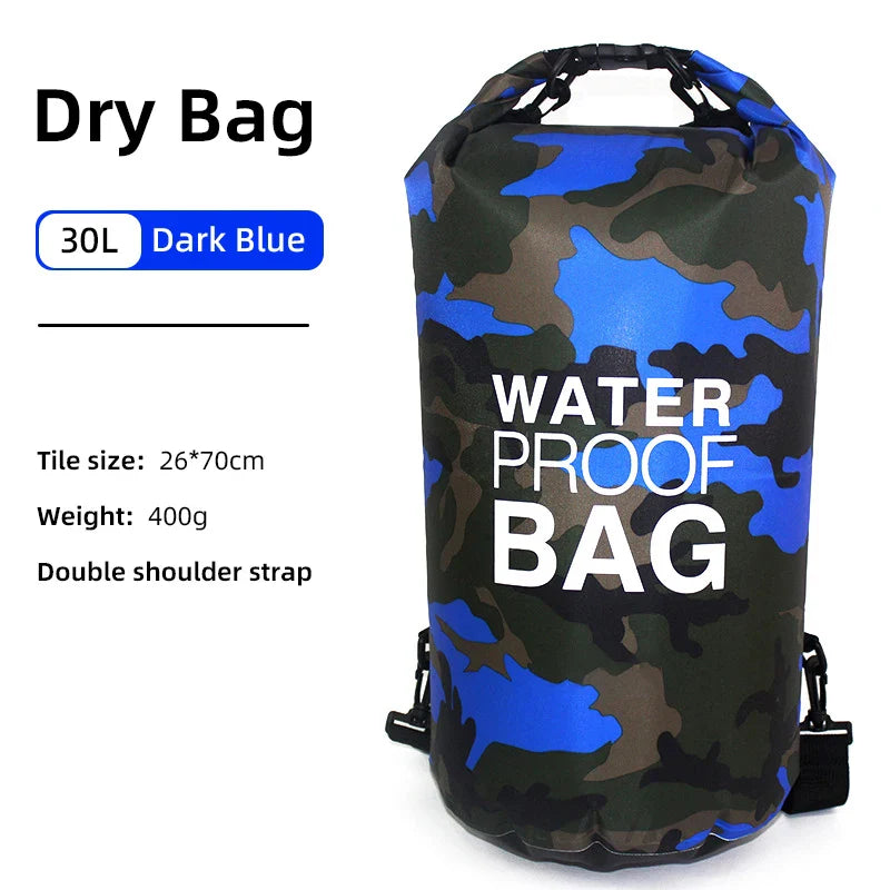 AquaVault Waterproof Backpack with Wet/Dry Separation-15L-Dark Blue-State of Style
