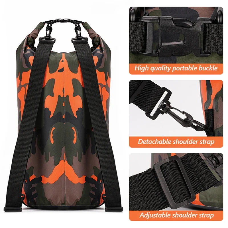 AquaVault Waterproof Backpack with Wet/Dry Separation-15L-Dark Blue-State of Style