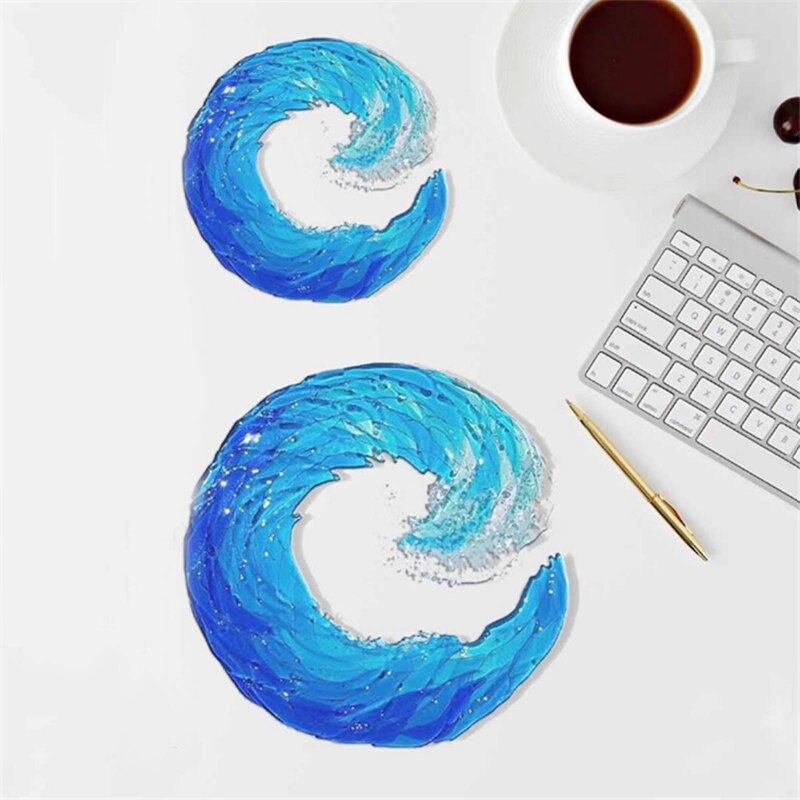 AquaWave Glass Sculpture-Small: 23.5 cm-State of Style