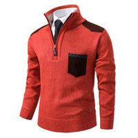Archer Cashmere Men's Pullover-Orange-M-State of Style