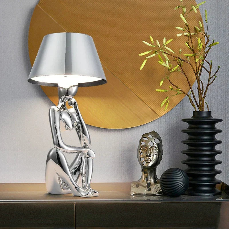 Arden Designer Lamp with Timeless Design-Silver A-State of Style