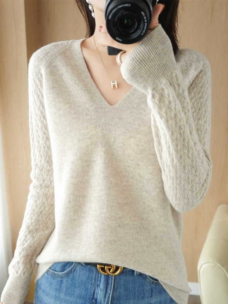 ArelyTop | Modern Women’s Sweater-Beige-S-State of Style