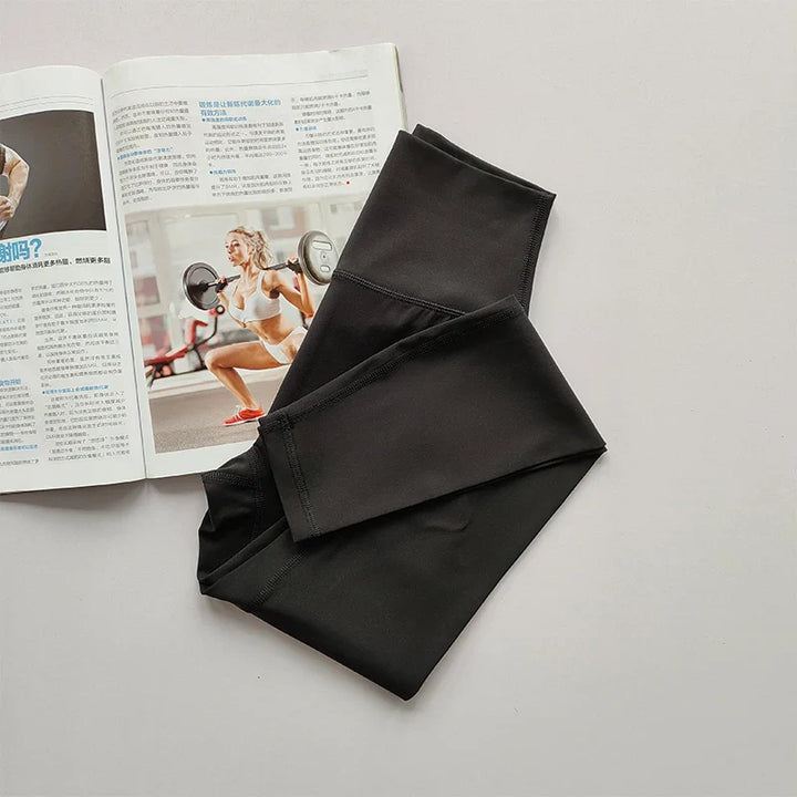 Aria High-Waist Hip-Lifting Yoga Leggings-Black-S-State of Style