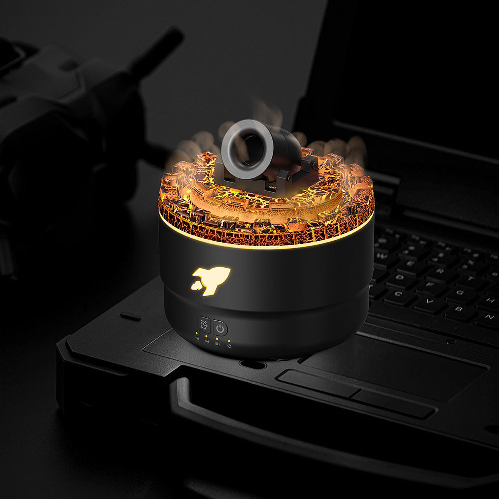 Aroma Diffuser and Humidifier with Night Lamp - LavaGlow-Black-State of Style