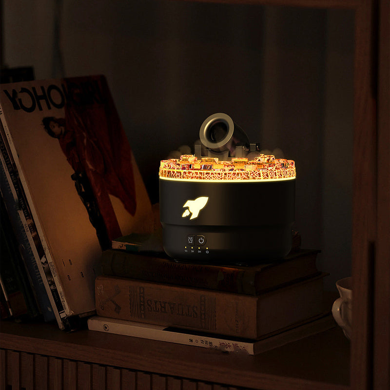 Aroma Diffuser and Humidifier with Night Lamp - LavaGlow-Black-State of Style