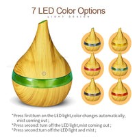 AromaGlow Humidifier with Scent Diffusion & LED Lighting-Light Brown-State of Style