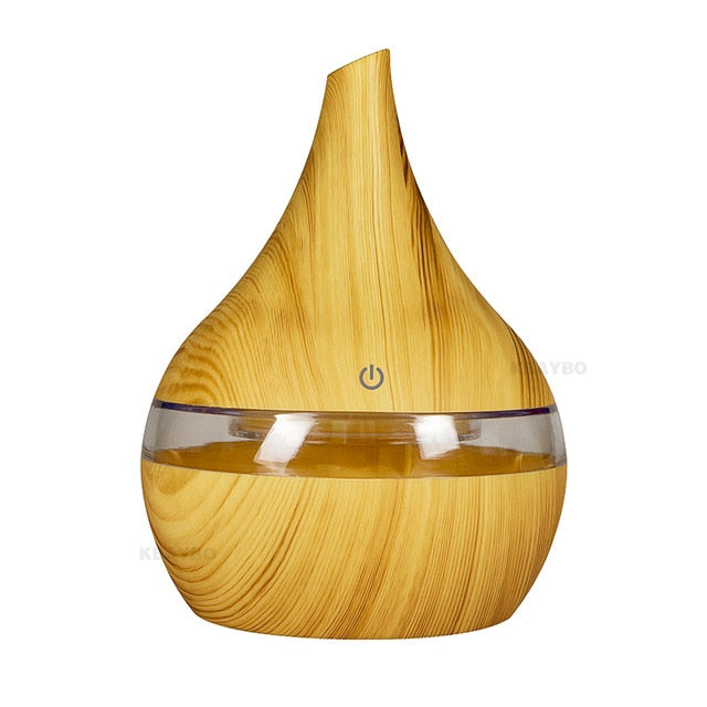 AromaGlow Humidifier with Scent Diffusion & LED Lighting-Light Brown-State of Style