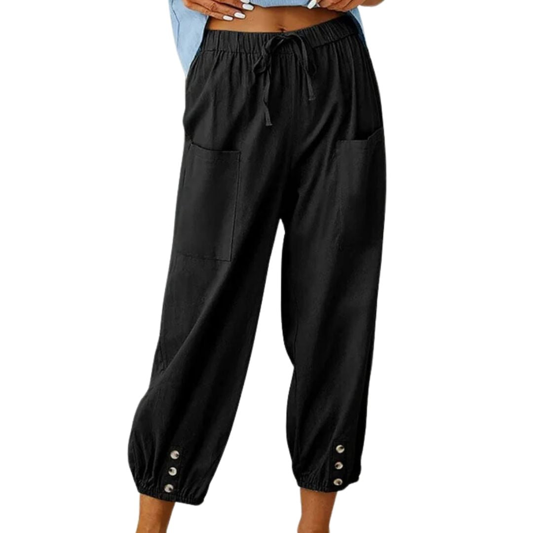 Arra Linen Pants | Stylish & Breathable-Black-XS-State of Style