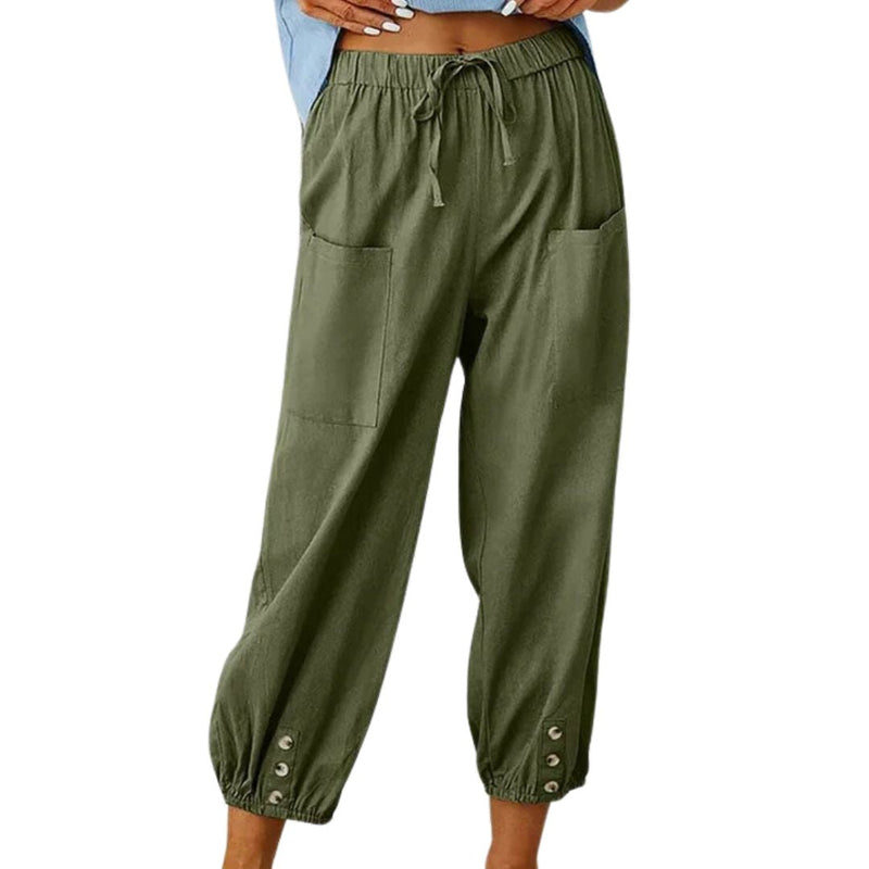 Arra Linen Pants | Stylish & Breathable-Green-XS-State of Style