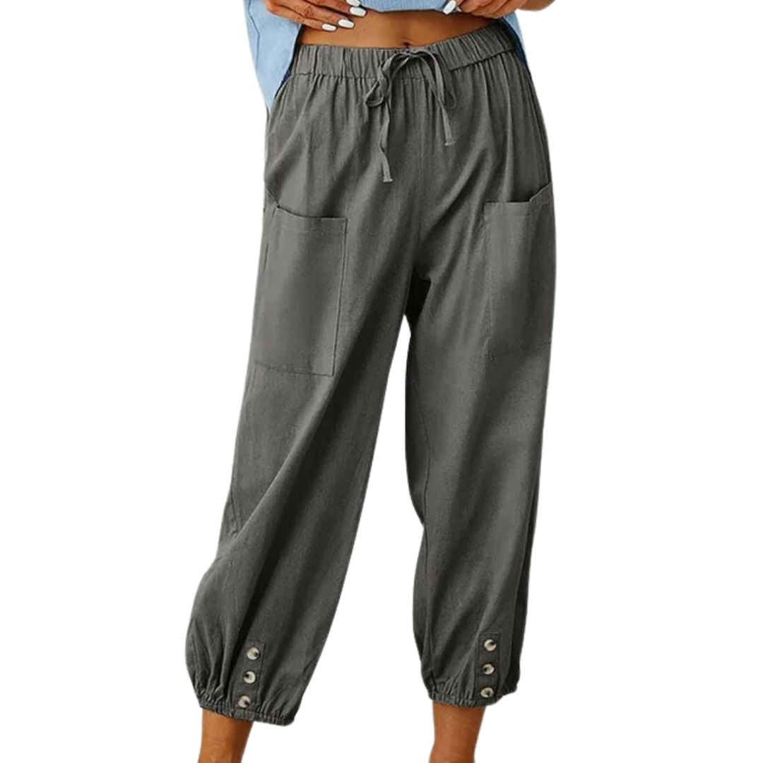 Arra Linen Pants | Stylish & Breathable-Grey-XS-State of Style