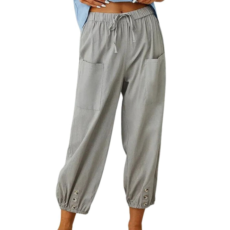Arra Linen Pants | Stylish & Breathable-Light Grey-XS-State of Style