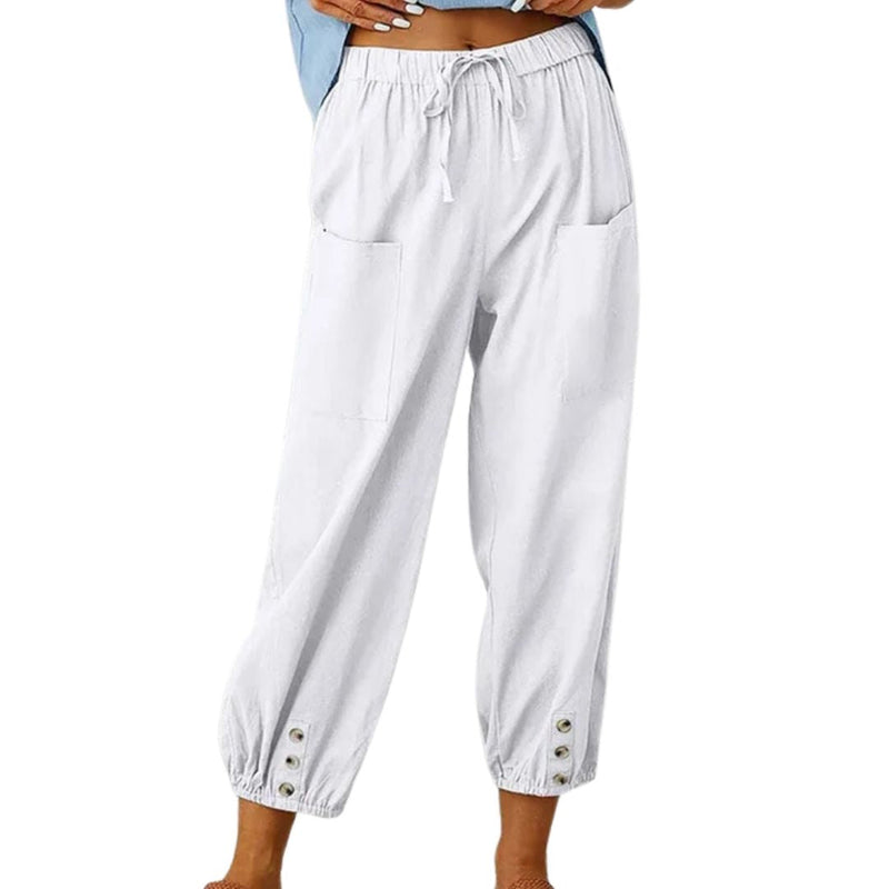 Arra Linen Pants | Stylish & Breathable-White-XS-State of Style