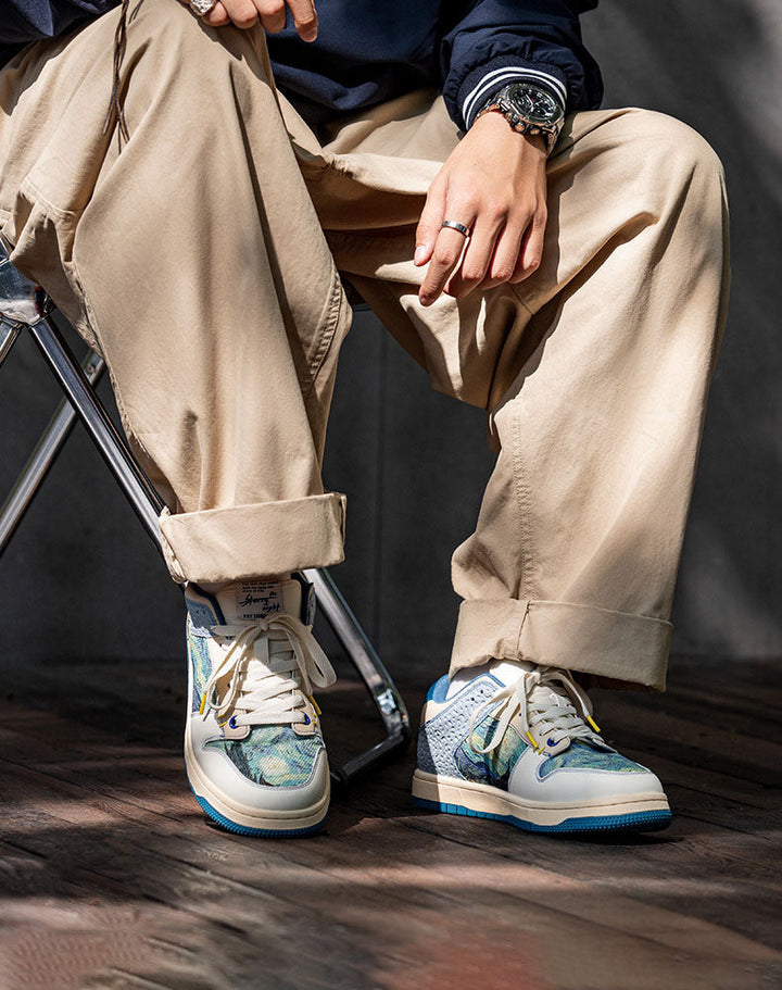 Artistic unisex sneakers with starry night design & comfort sole – Lior-5-State of Style