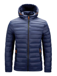 Arwen Women's Winter Puffer Jacket with Hood-Navy-S-State of Style