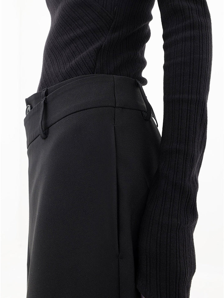 Asymmetric Comfort Pants - Livia-Black-S (36)-State of Style